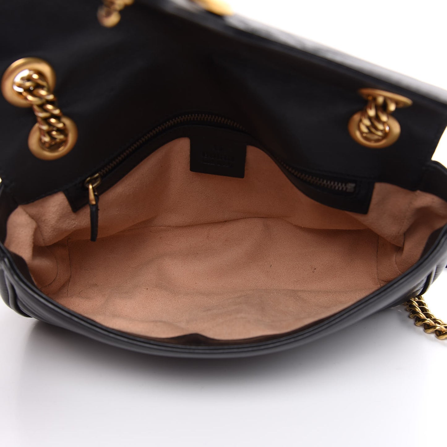 Calfskin Matelasse Small GG Marmont Shoulder Bag Black
