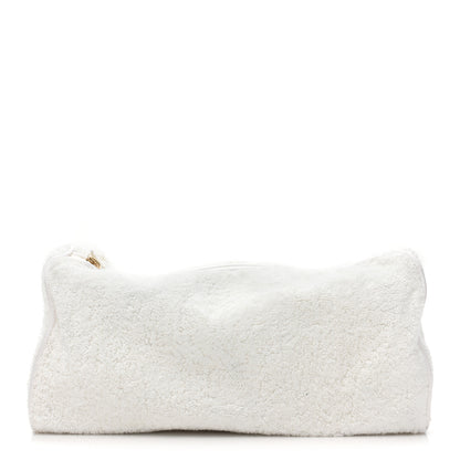 Chanel Terry Cloth Raffia CC Logo Thong Sandals 38 White 10 of 15