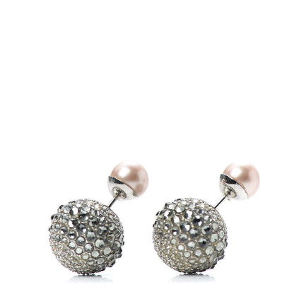 Christian Dior Crystal Mise En Dior Tribal Earrings Grey Pink 1 of 4