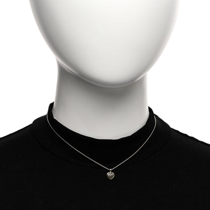 David Yurman Sterling Silver 18K Yellow Gold Cable Heart Pendant Necklace 2 of 4