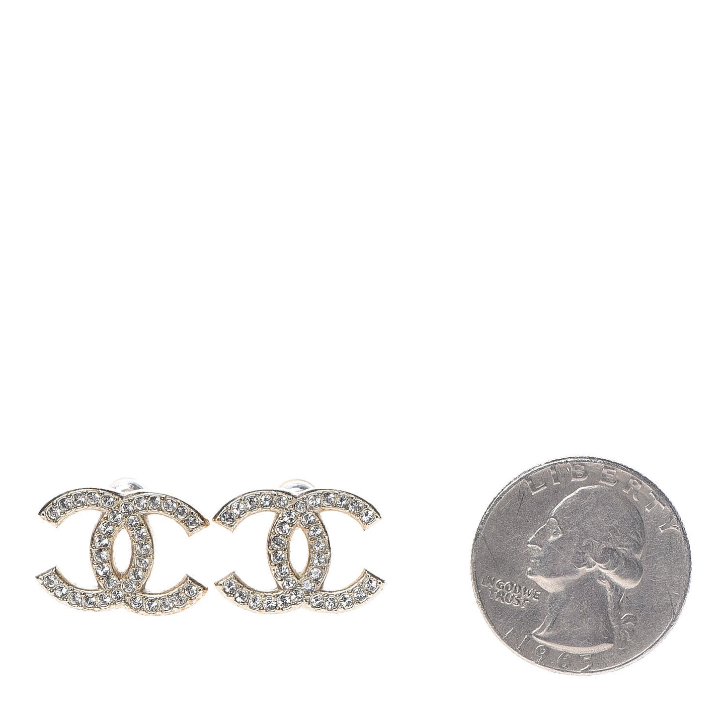 Crystal CC Earrings Gold