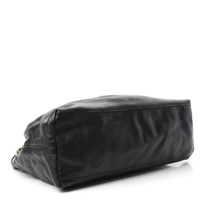 Gucci Pebbled Calfskin Medium Soho Chain Shoulder Bag Black 4 of 12