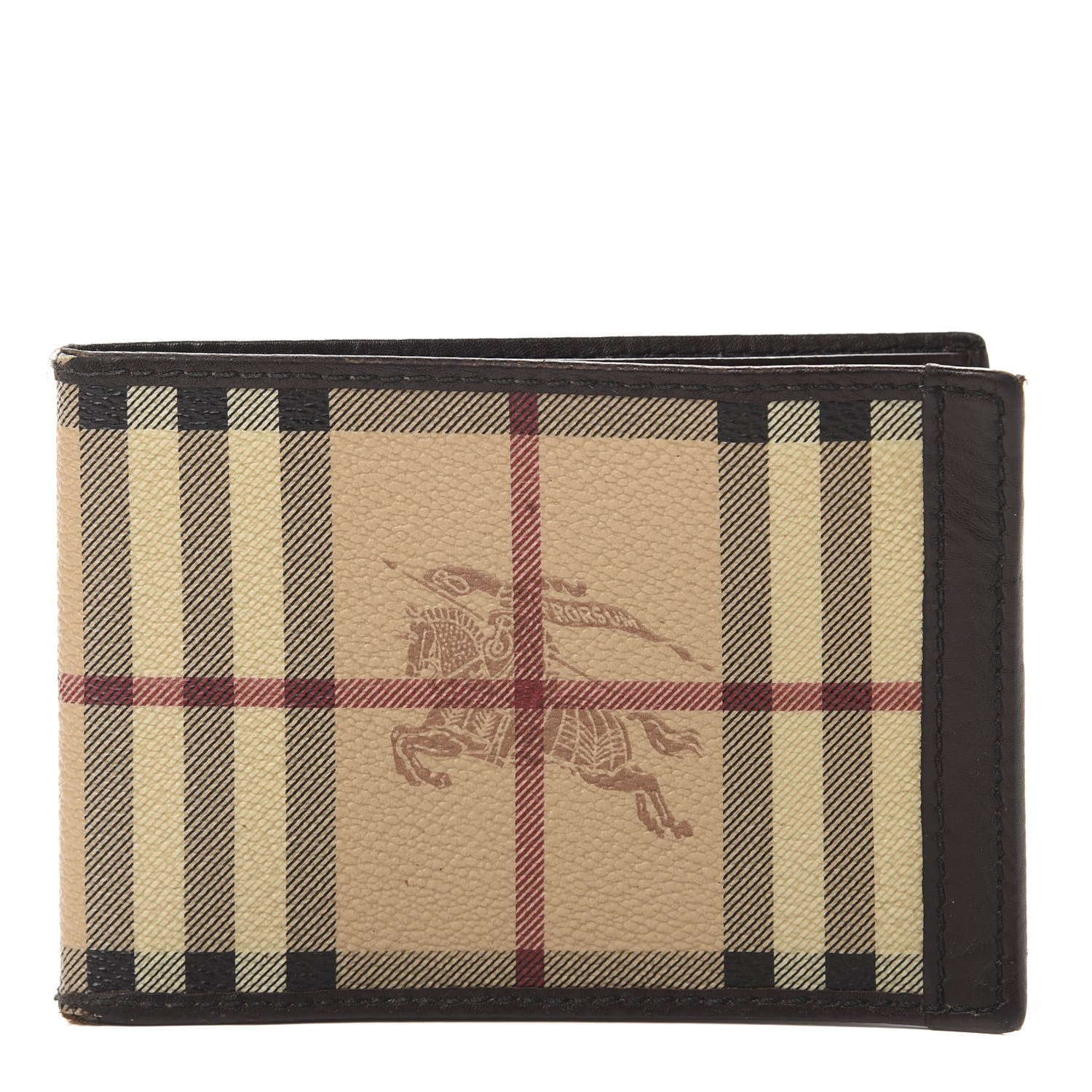 Burberry Haymarket Check Bi-Fold Wallet Chocolate 1 of 10