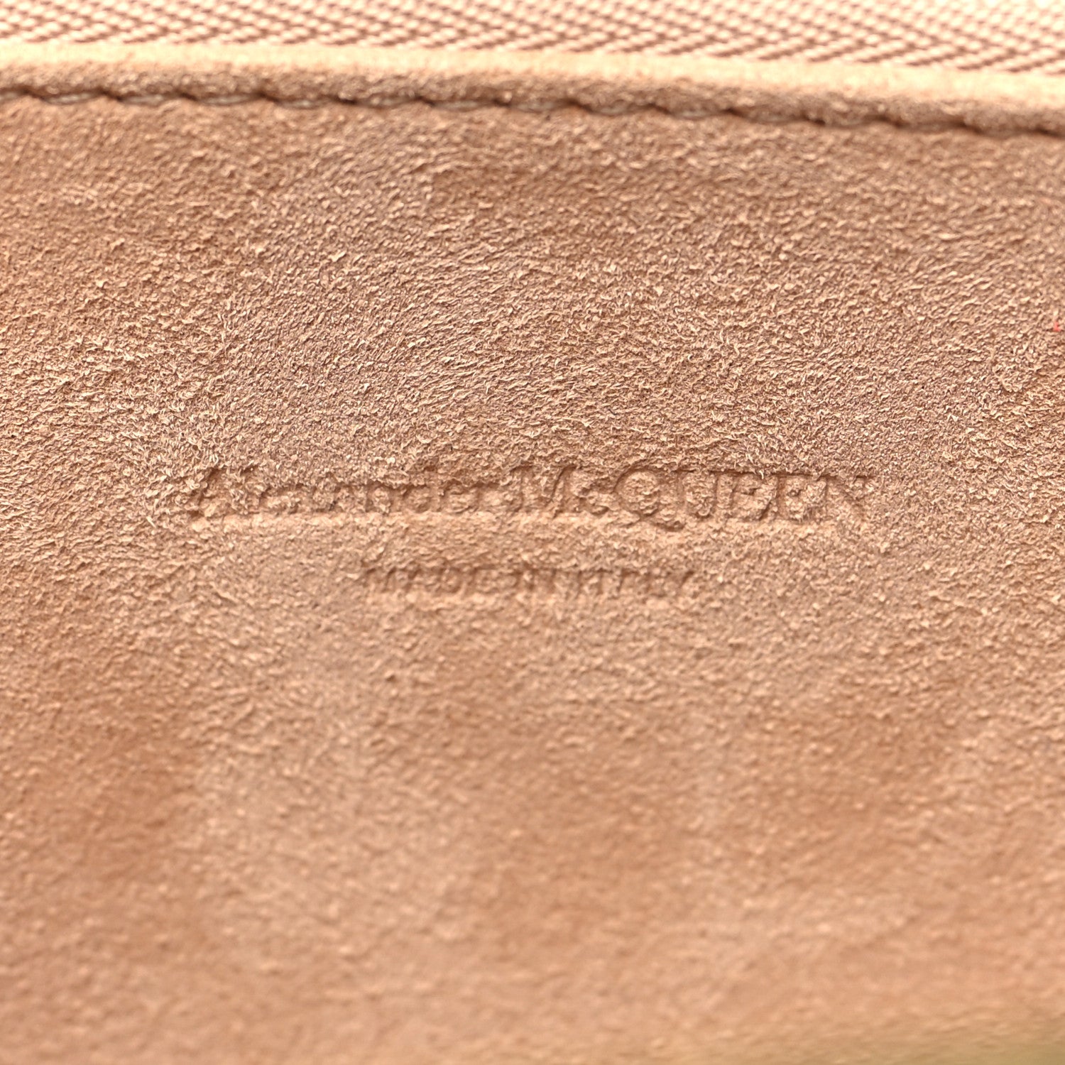 Alexander McQueen Calfskin Crocodile Embossed Knuckle Flat Clutch Black Gold 6 of 13