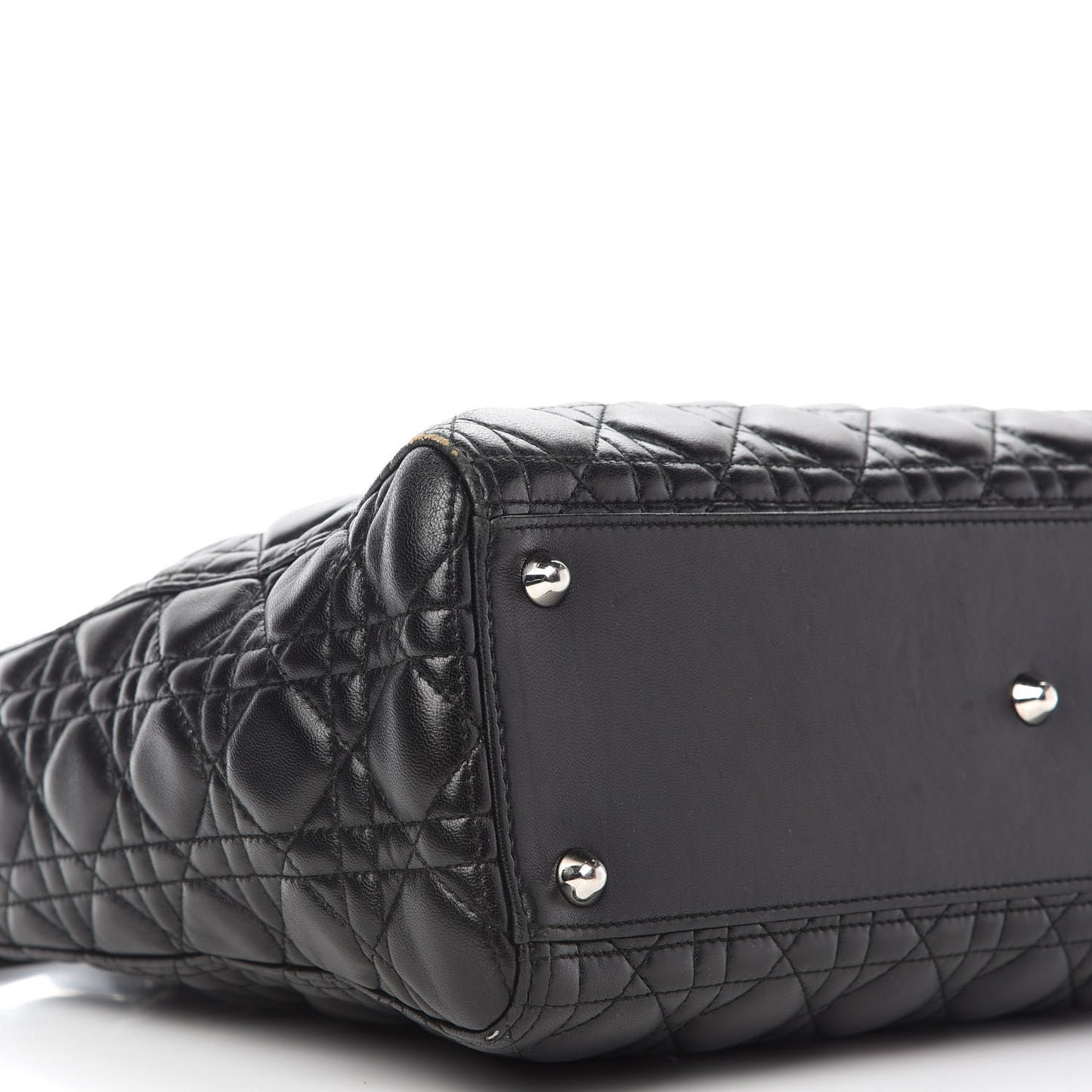 Lambskin Cannage Large Lady Dior Black