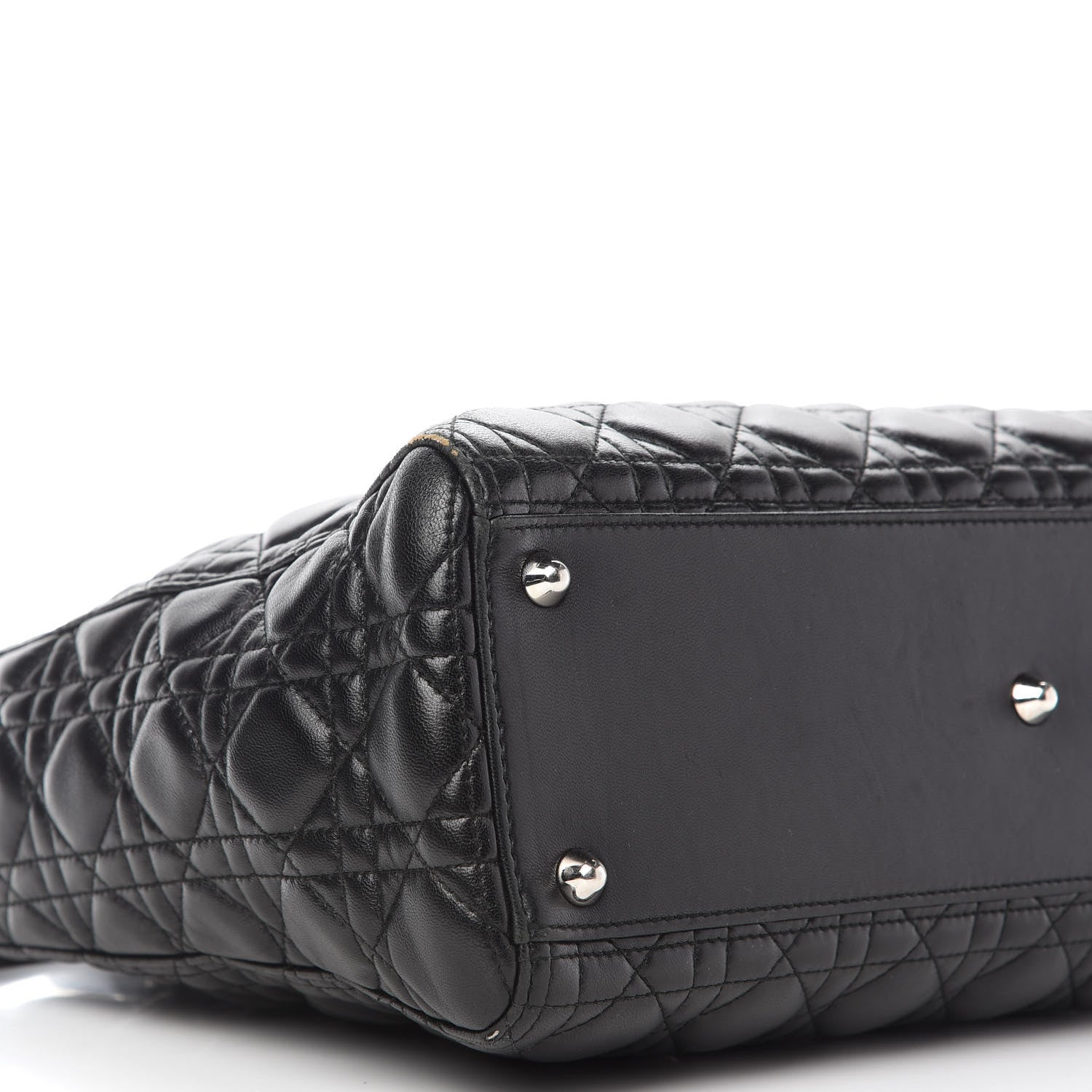 Christian Dior Lambskin Cannage Large Lady Dior Black 7 of 11