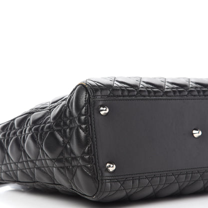 Christian Dior Lambskin Cannage Large Lady Dior Black 7 of 11
