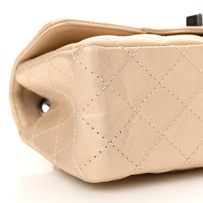 Chanel Metallic Sheepskin Quilted 2.55 Reissue Mini Flap Beige 9 of 13