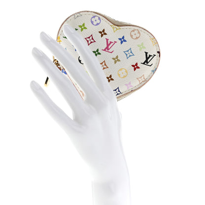 Louis Vuitton Monogram Multicolor Coeur Heart Coin Purse White 2 of 11