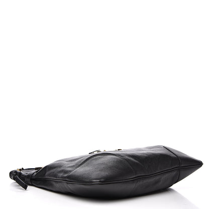 Gucci Sakai Calfskin Horsebit 1955 Cinch Top Messenger Bag Black 3 of 9