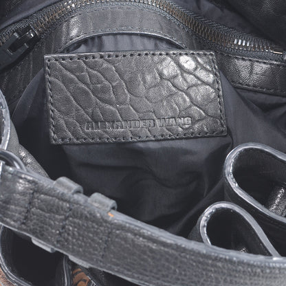 Alexander Wang Leather Pony Hair Leopard Diego Bag Black 6 of 6