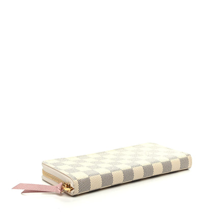 Louis Vuitton Damier Azur Clemence Wallet Rose Ballerine 4 of 9