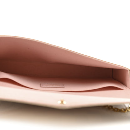 Louis Vuitton Damier Azur Pochette Felicie Chain Wallet Rose Ballerine 6 of 11