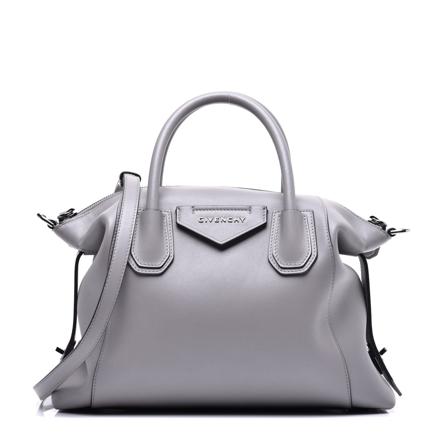 Calfskin Small Soft Antigona Pearl Grey