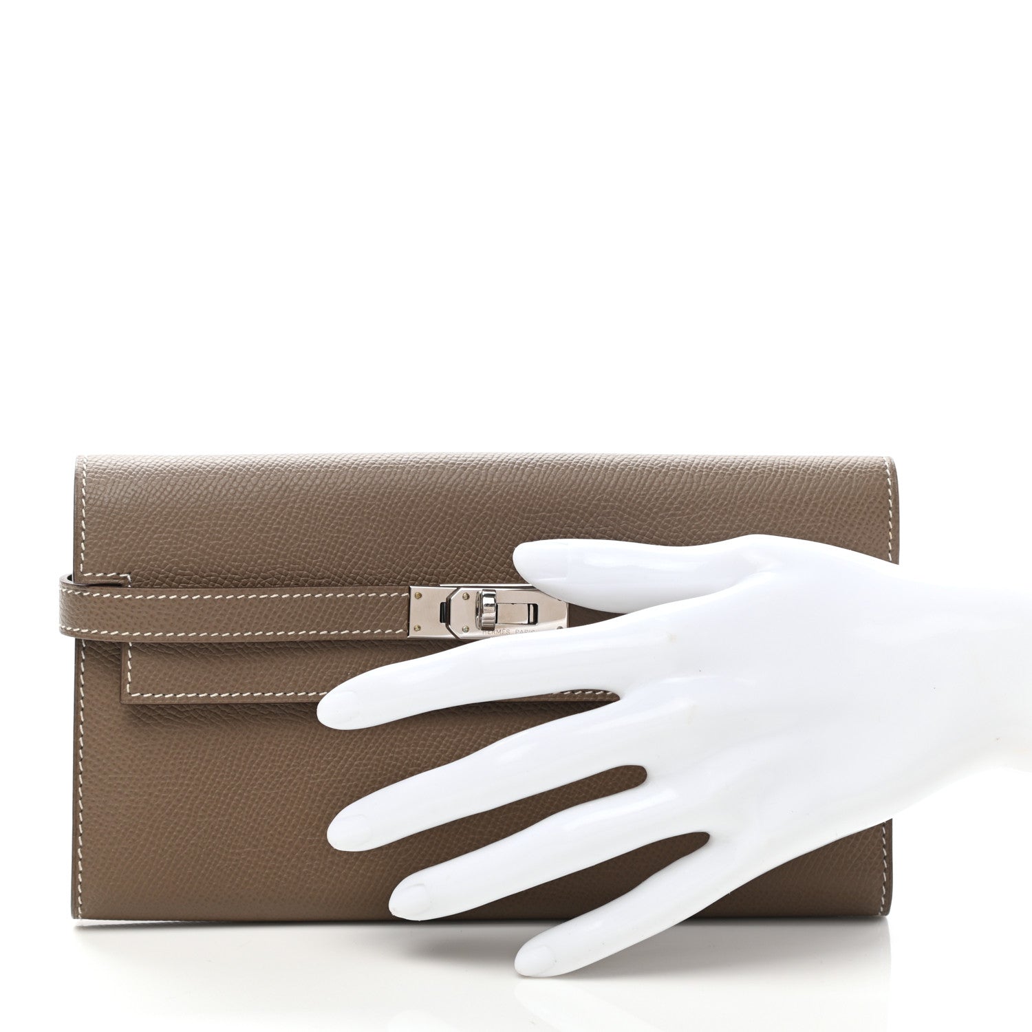 Hermes Epsom Kelly Longue Wallet Etoupe 2 of 8