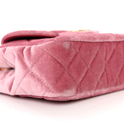 Chanel Velvet Quilted Small Wavy CC Hobo Pink 9 of 11