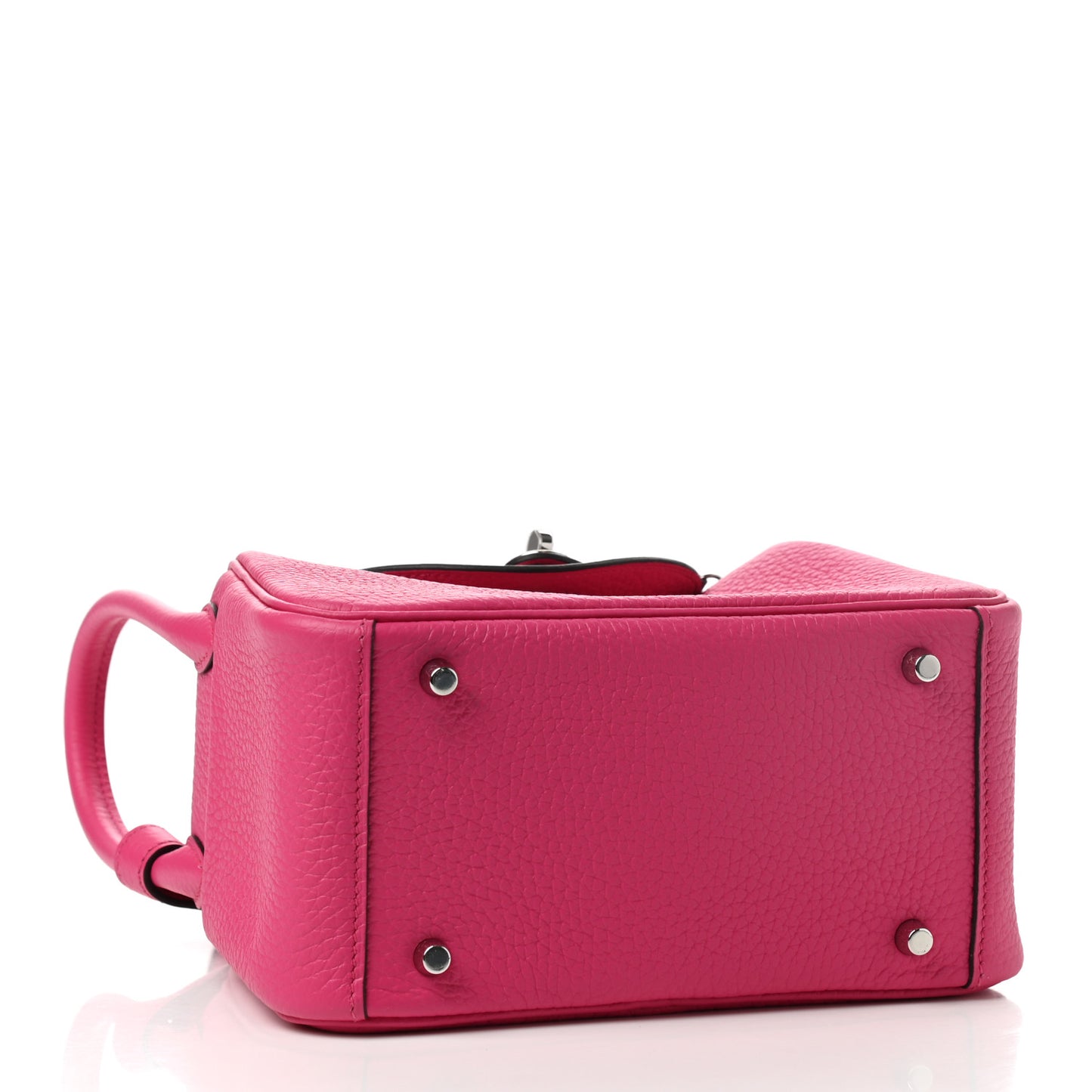 Taurillon Clemence Mini Lindy 20 Rose Shocking