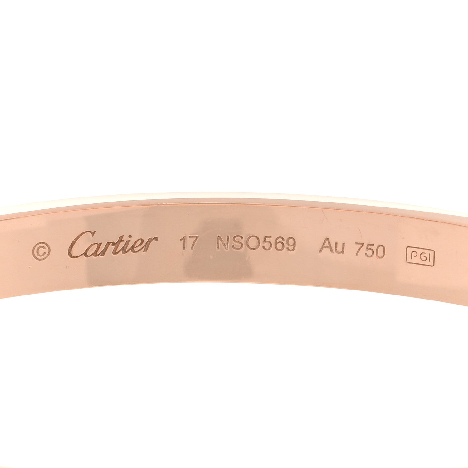 Cartier 18K Pink Gold LOVE Bracelet 17 3 of 5