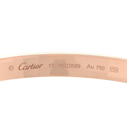 Cartier 18K Pink Gold LOVE Bracelet 17 3 of 5