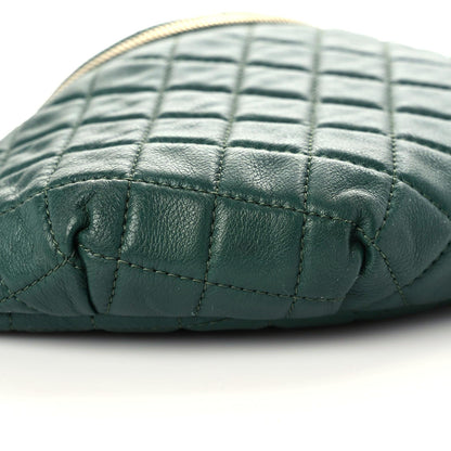 Chanel Calfskin Quilted Banane Waist Bag Fanny Pack Dark Green 5 of 11