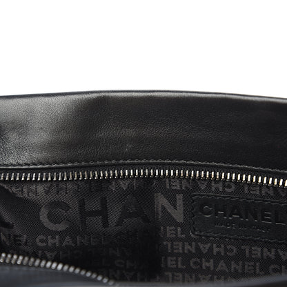 Chanel Calfskin Vertical Quilted Lax Clutch With Chain Black 7 of 10