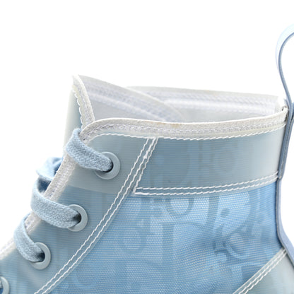 Christian Dior X DANIEL ARSHAM Technical Canvas Oblique Mens B23 High Top Sneakers 36 Blue Beige 10 of 13