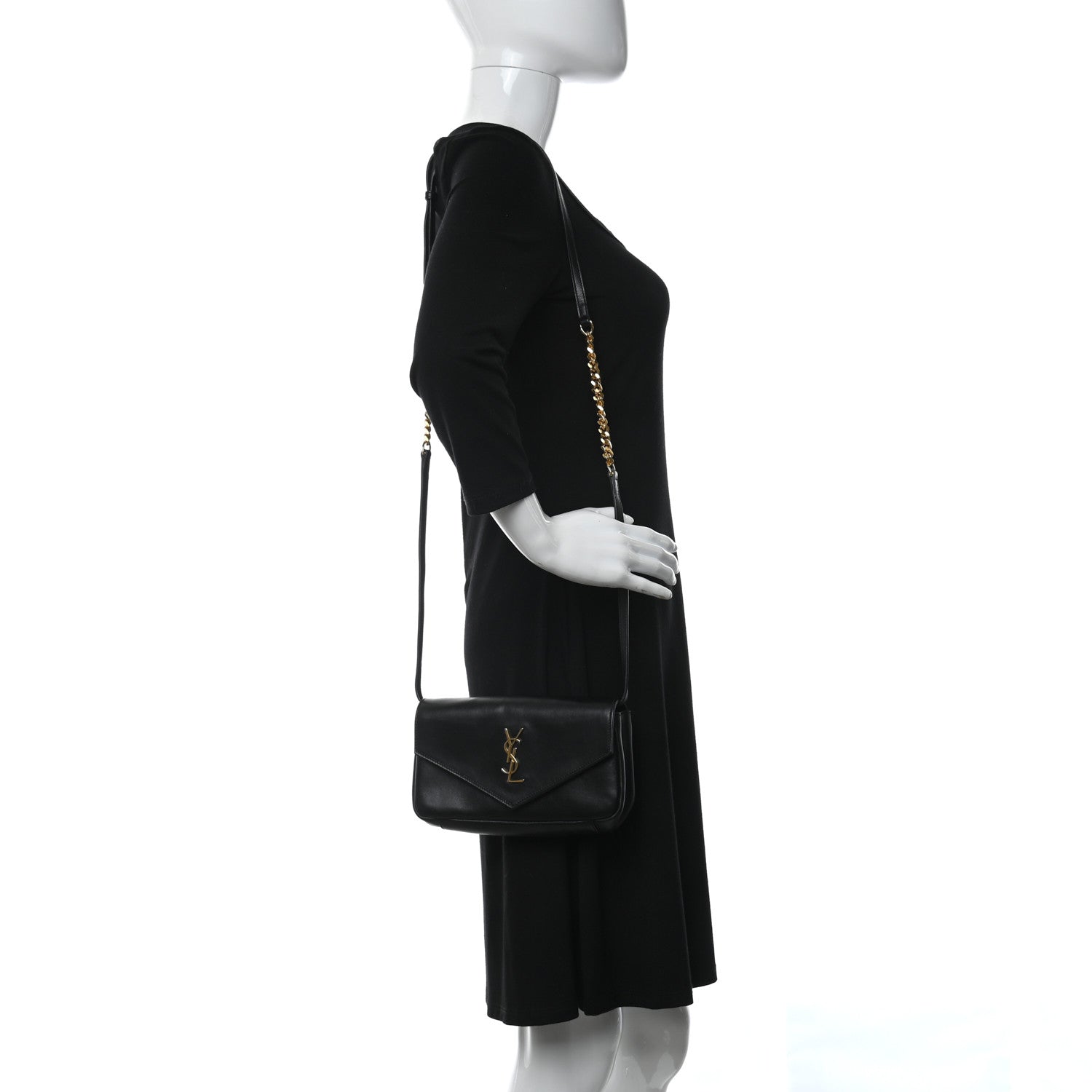 Saint Laurent Calfskin Crossbody Bag Black 2 of 11