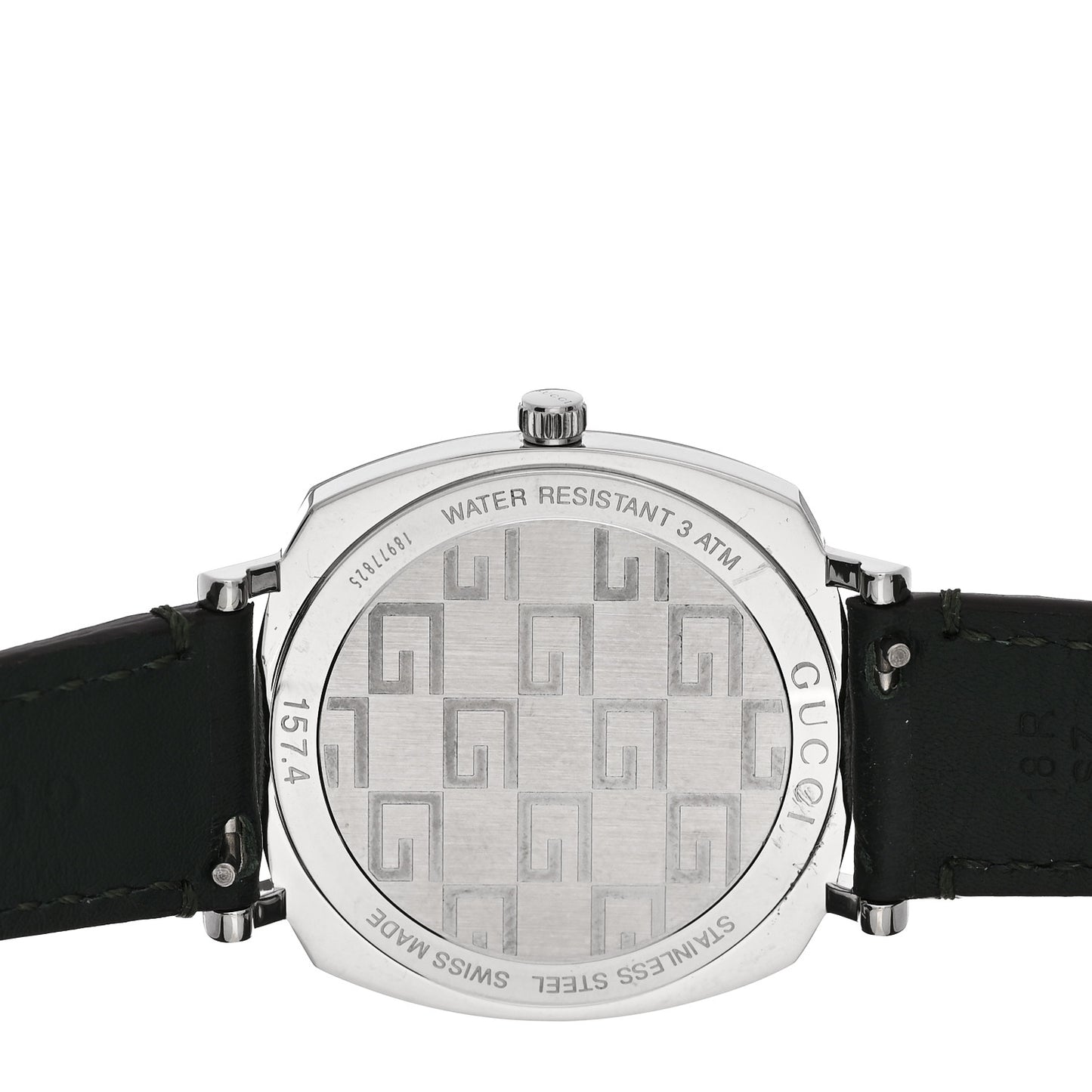 Stainless Steel Calfskin 35mm Grip Quartz Watch Green