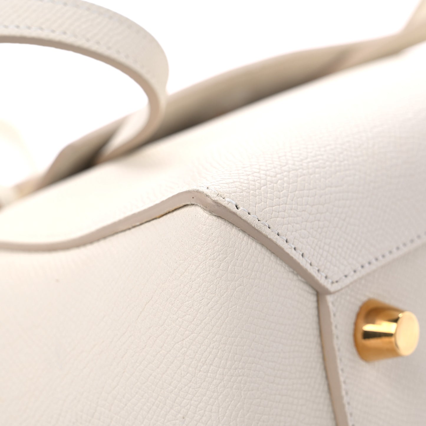 Grained Calfskin Mini Belt Bag White