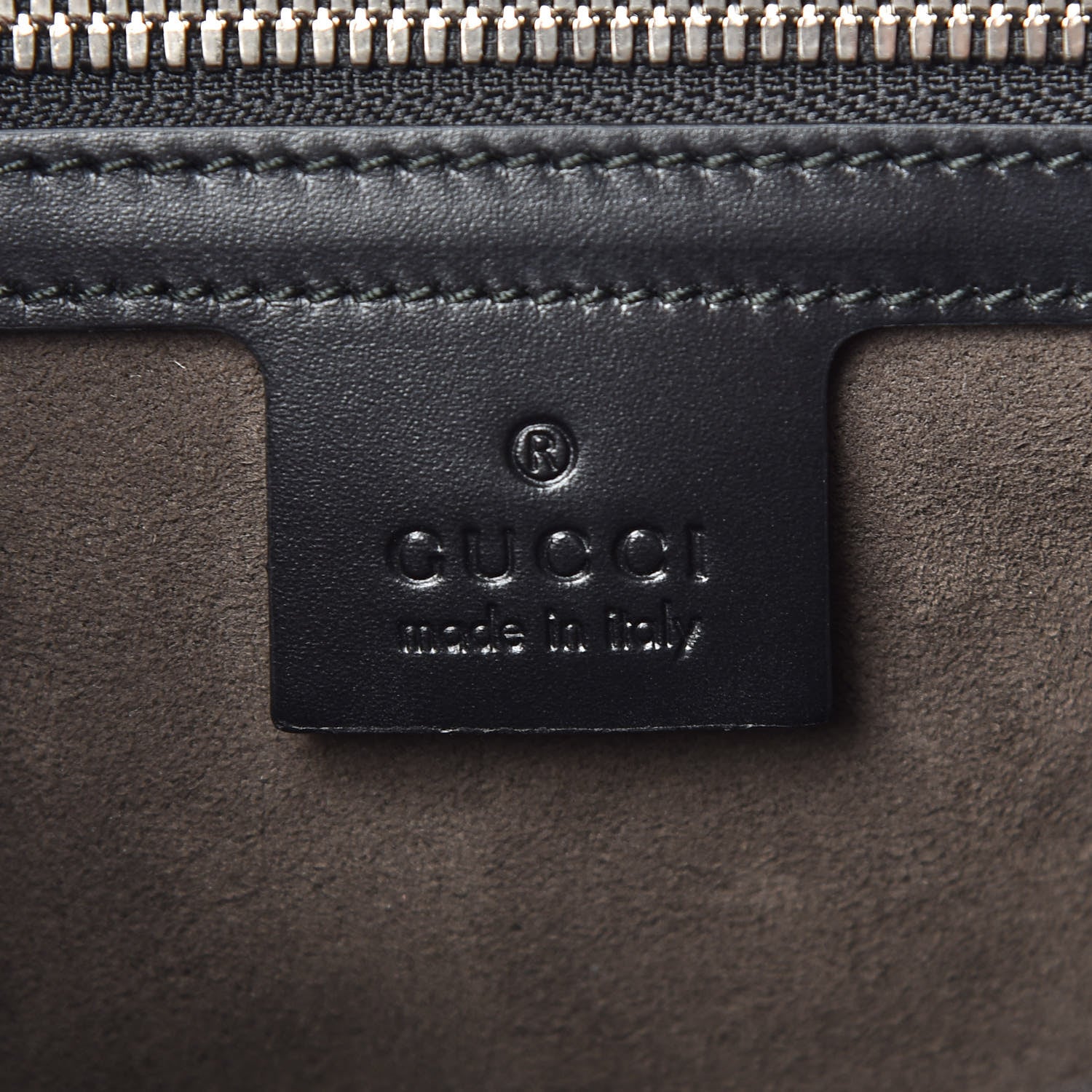 Gucci Guccissima Signature Single Buckle Flap Messenger Bag Black 6 of 9