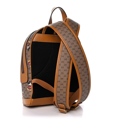 Gucci X DISNEY Mini Vintage GG Supreme Monogram Mickey Mouse Small Dome Backpack Beige Vintage Sun Oil 3 of 12