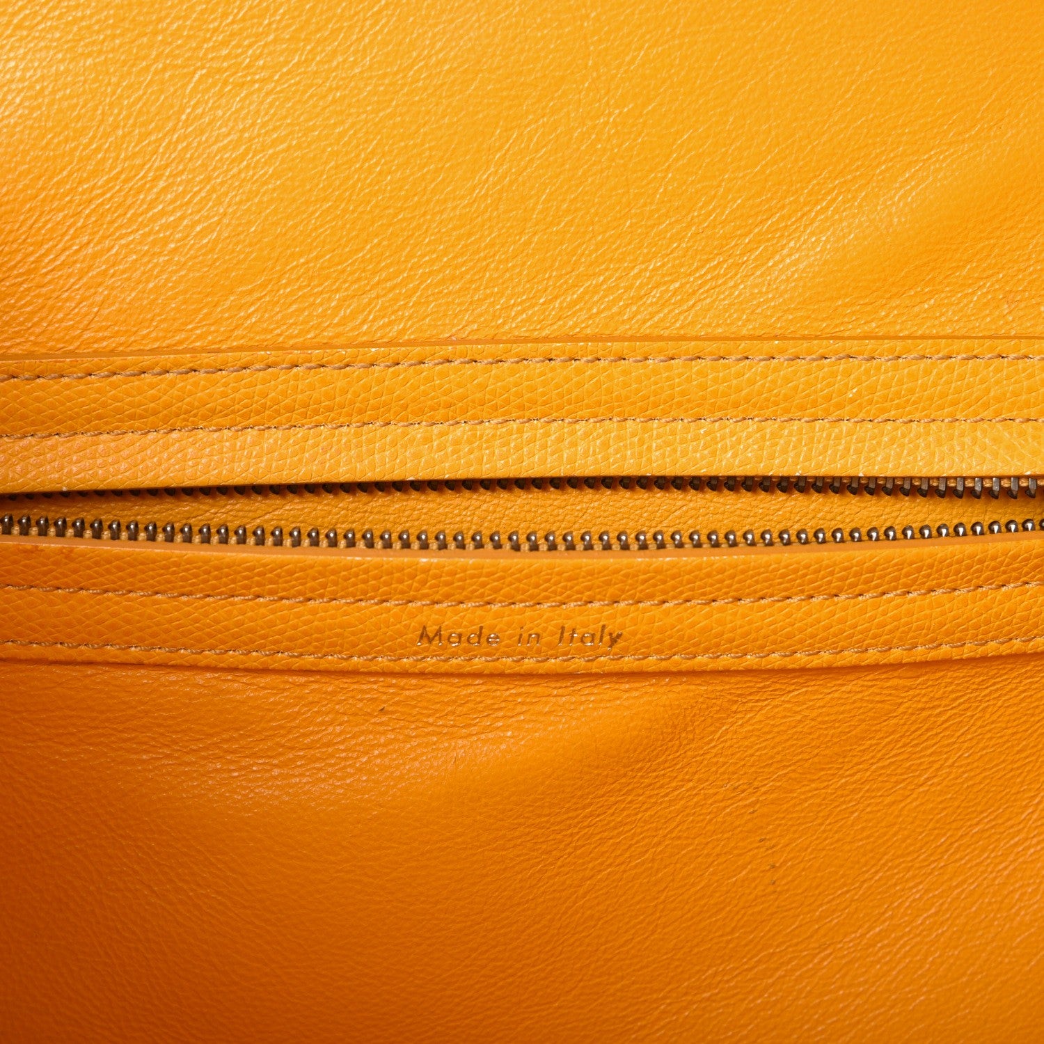 Celine Grained Calfskin Medium Phantom Luggage Saffron 6 of 29