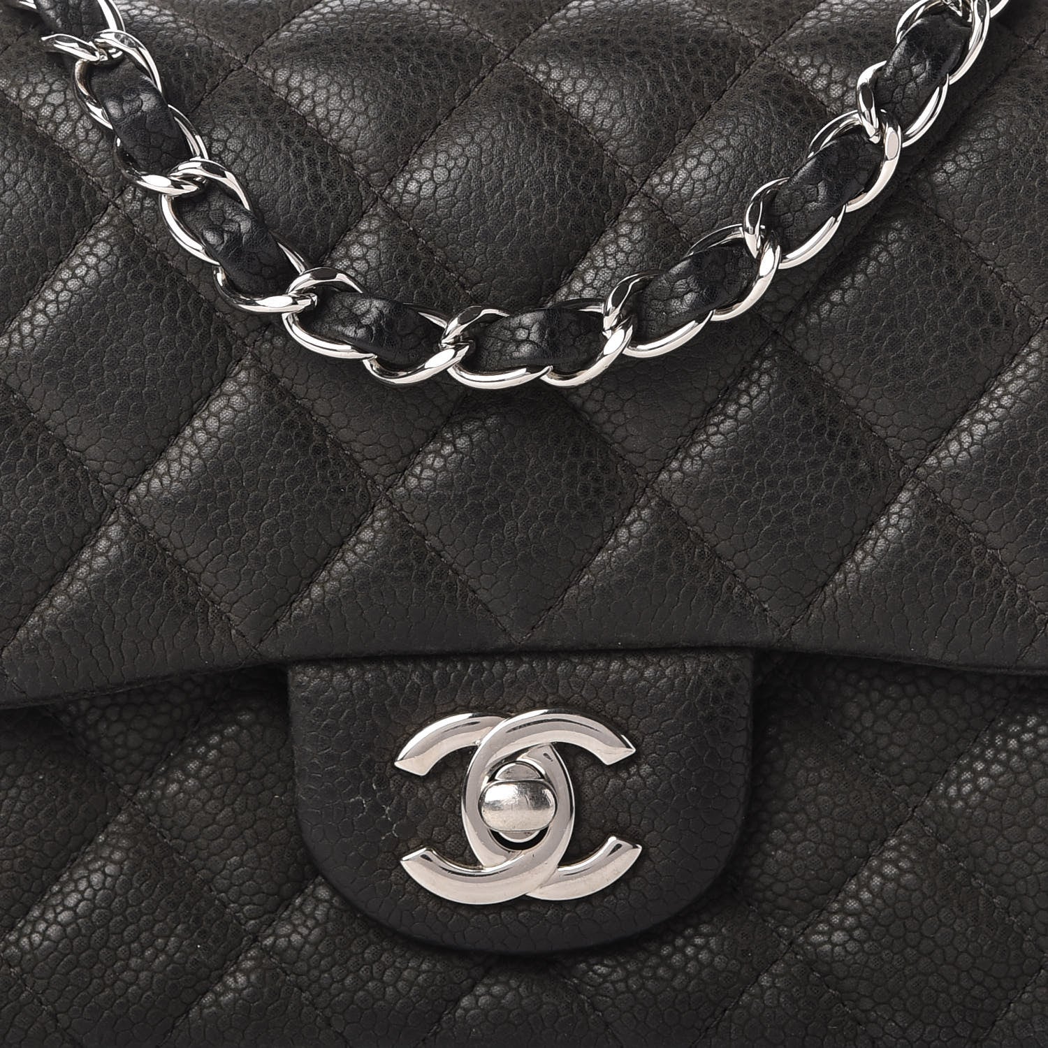 Chanel Iridescent Caviar Quilted Mini Square Flap Black 10 of 14