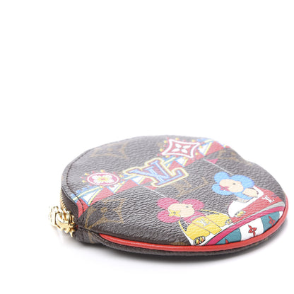 Louis Vuitton Monogram 2020 Christmas Animation Bumper Cars Round Coin Purse Coquelicot 7 of 9