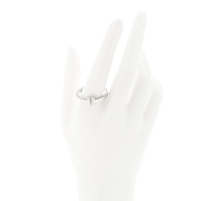 Tiffany 18K White Gold T Square Ring 64 10.75 2 of 4