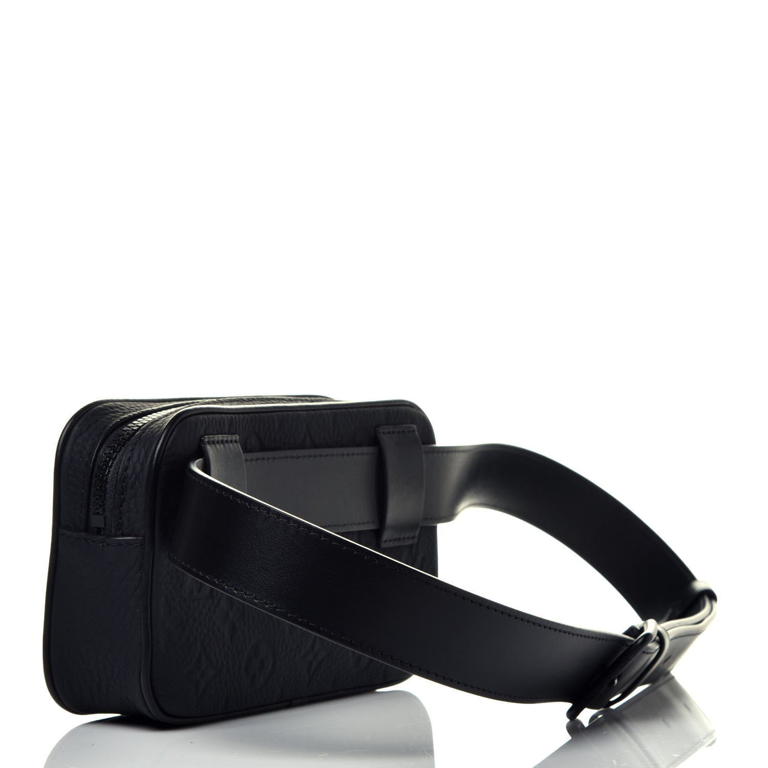 Louis Vuitton Taurillon Monogram Uniformes Solar Ray Soft Pochette Volga Belt Bag Black 3 of 10