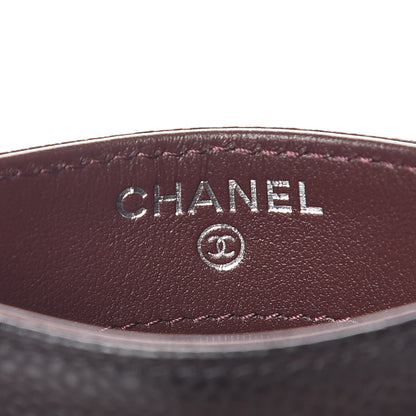 Chanel Caviar Chevron Quilted Card Holder Black 6 of 9