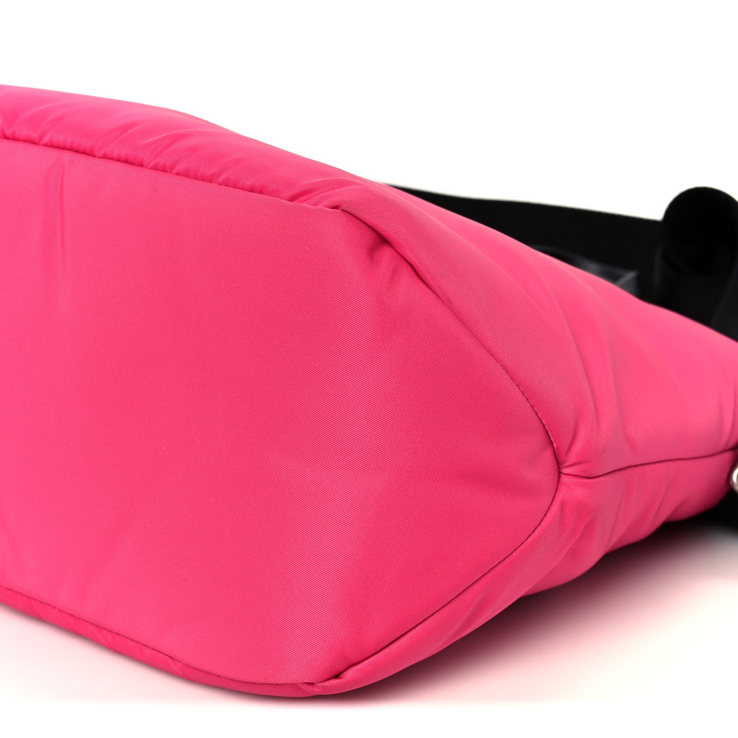 Tessuto Nylon Soft Padded Shopping Tote Fuxia