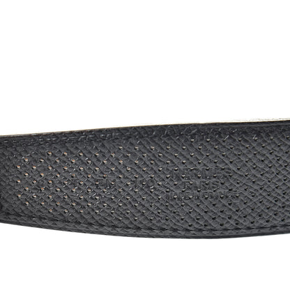 Hermes Epsom Perforated 32mm Belt Strap 80 Black Gold 4 of 10