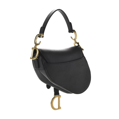 Christian Dior Grained Calfskin Mini Saddle Bag Black 3 of 9