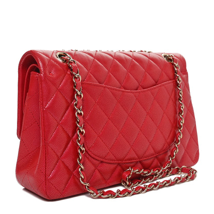 Chanel Iridescent  Caviar Quilted Medium Double Flap Red 3 of 11