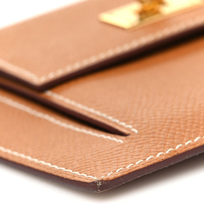 Hermes Epsom Kelly Pocket Compact Wallet Gold 9 of 10