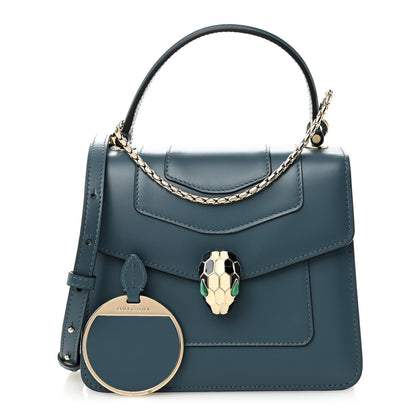 Bulgari Calfskin Serpenti Forever Top Handle Emerald Green 3 of 11