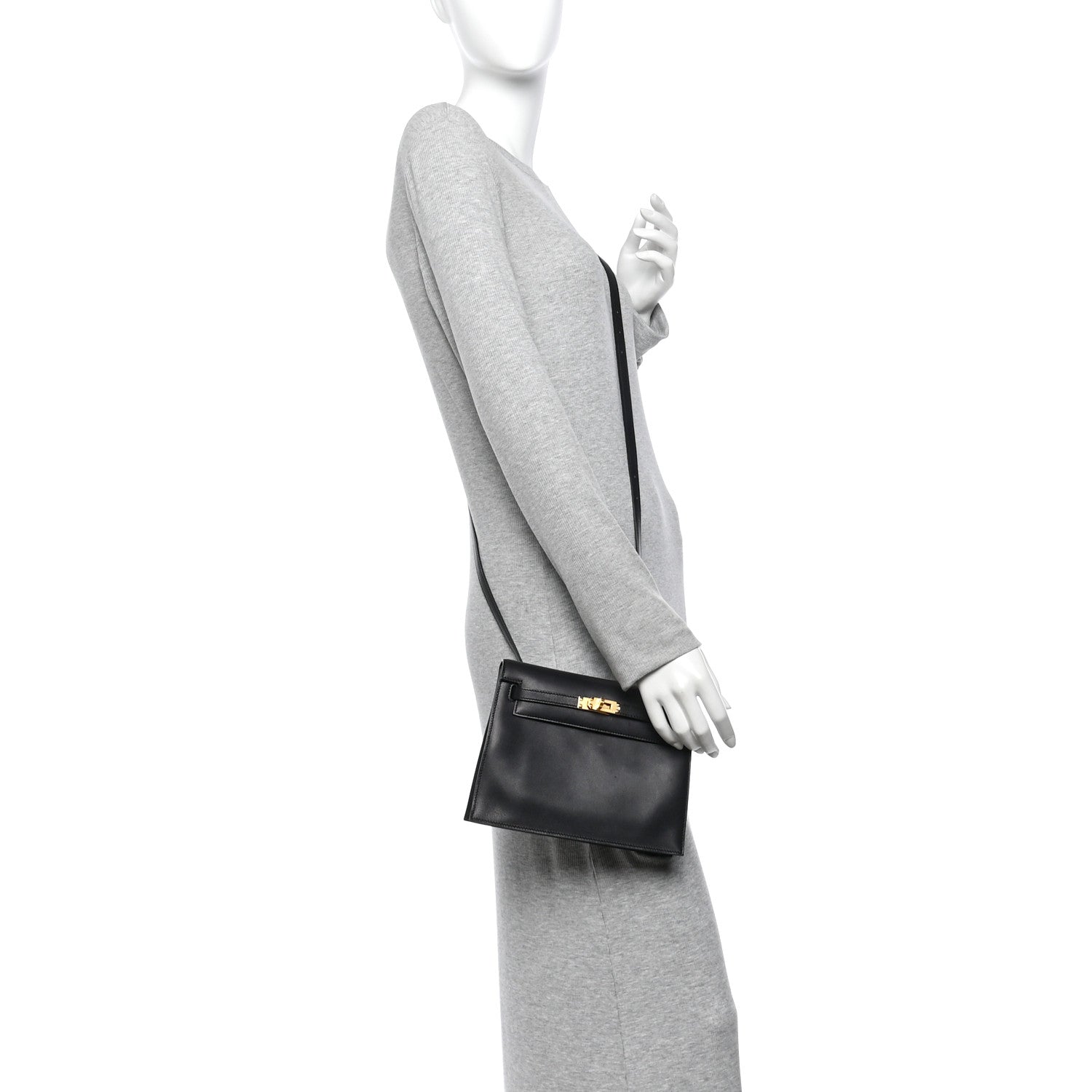 Hermes Veau Volupto Kelly Danse II Belt Bag Black 2 of 12