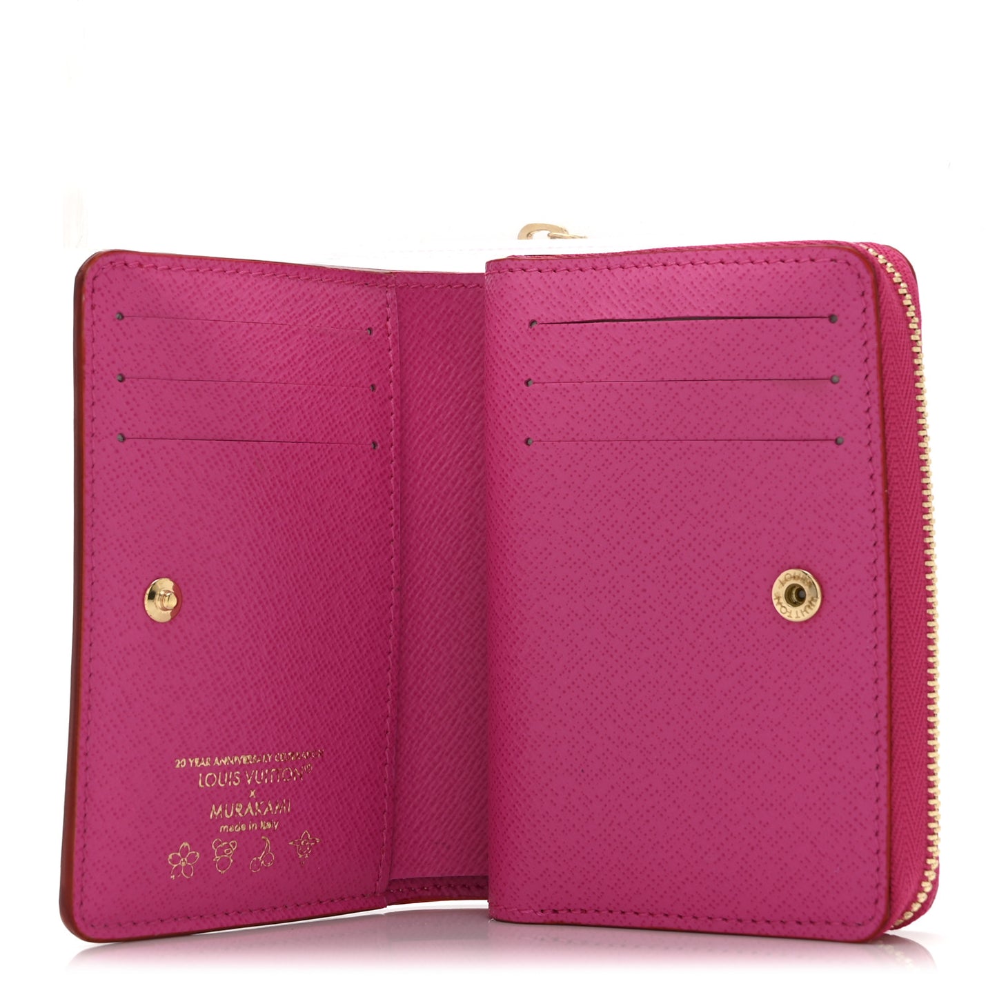 LV X TM Monogram Multicolor Portefeuille Lou Compact Wallet  White