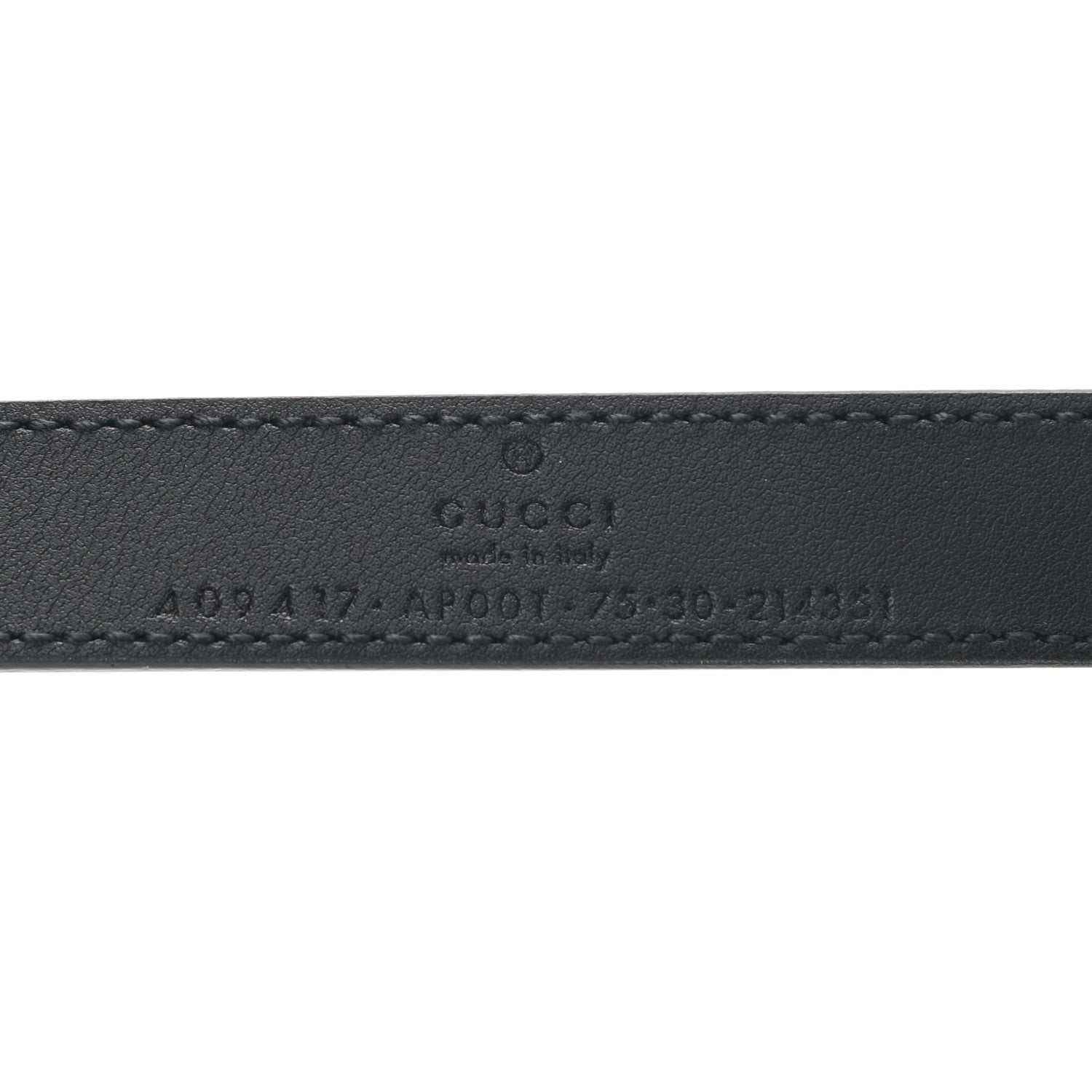 Gucci Calfskin Double G 20mm Belt 75 30 Black 3 of 4