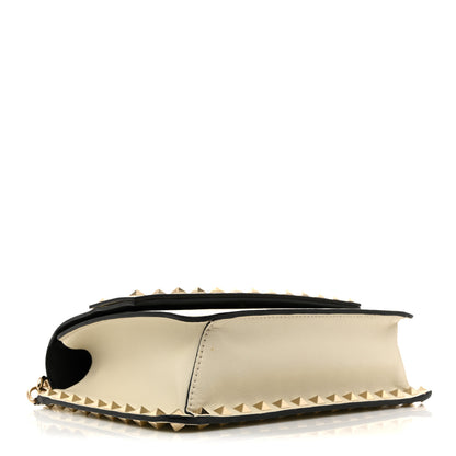 Valentino Garavani Vitello Small Rockstud Flap Crossbody Bag Light Ivory 4 of 11