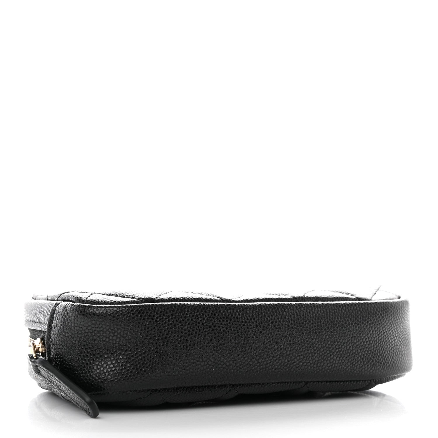 Chanel Caviar Quilted Curvy Pouch Cosmetic Case Black 4 of 8