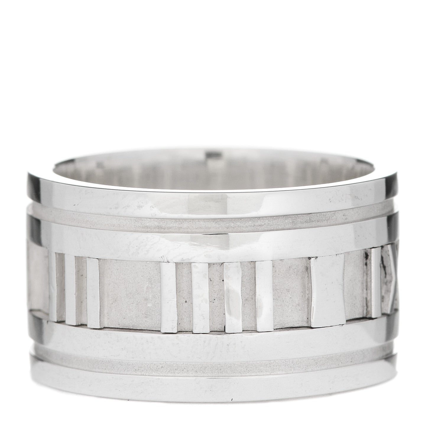 Sterling Silver 12mm Atlas Band Ring 56 7.5