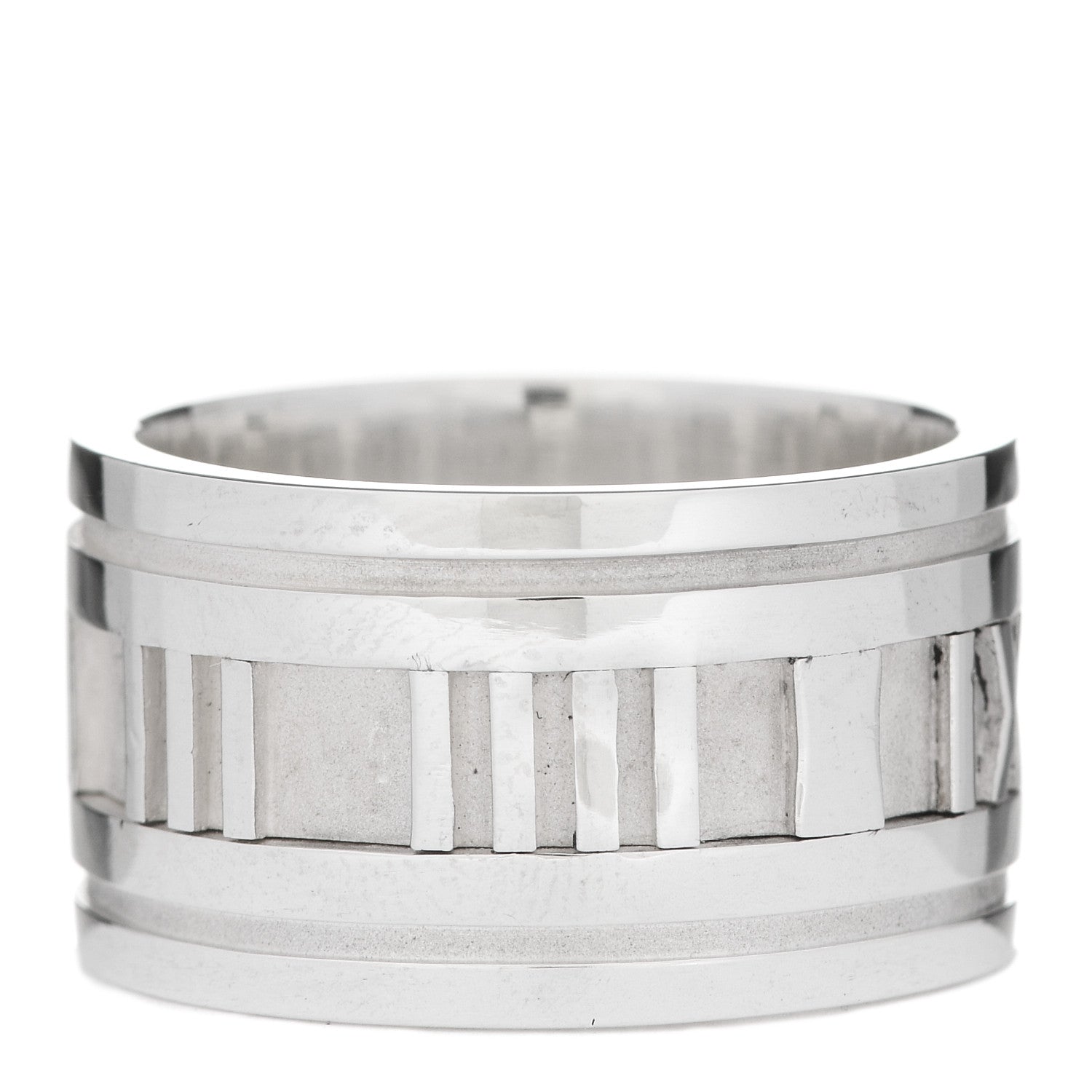 Tiffany Sterling Silver 12mm Atlas Band Ring 56 7.5 3 of 4